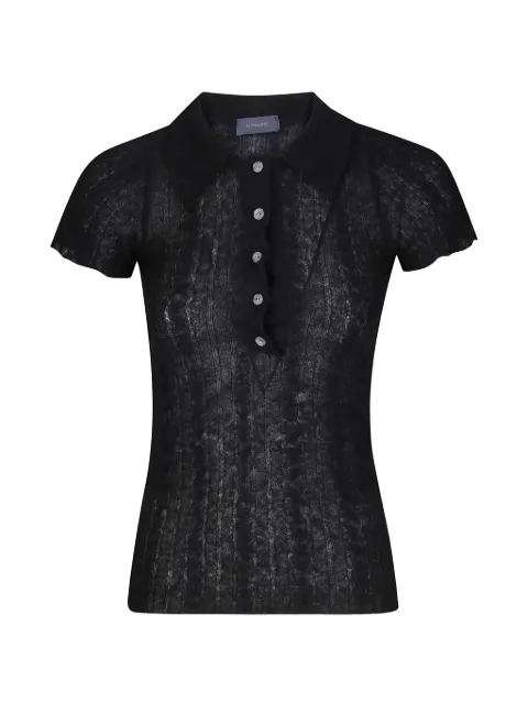 Haikure Laurie short-sleeve sweater Black HEW07123MC080
