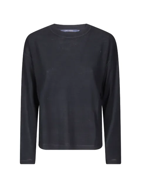 Sofie D'hoore long-sleeved wool T-shirt Black W26MATEOYFI
