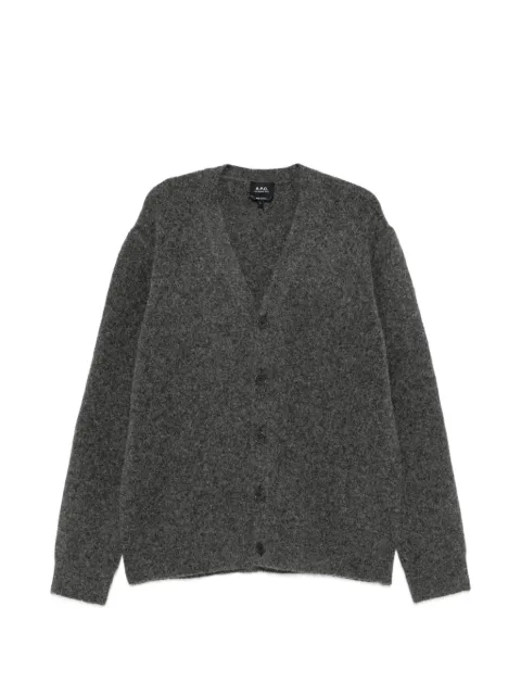 A.P.C. button-fastening knitted cardigan Grey WPABQH22026