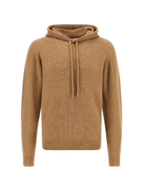 Roberto Collina drawstring-hood ribbed-trim sweater Brown 263MYB4000705