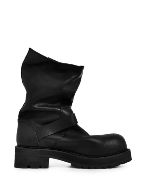 FILTH buckled leather boots Black FLCOSH01BLK
