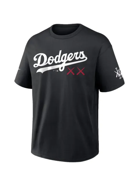 KAWS Los Angeles Dodgers graphic-print T-shirt Black KAWS202557