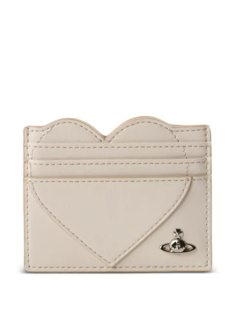Vivienne Westwood heart-shaped Orb-plaque cardholder Neutrals 5403000MWS0026