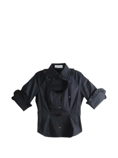 Vivienne Westwood Toulouse ruffle-trim cut-out shirt Black 1501006IW009Q