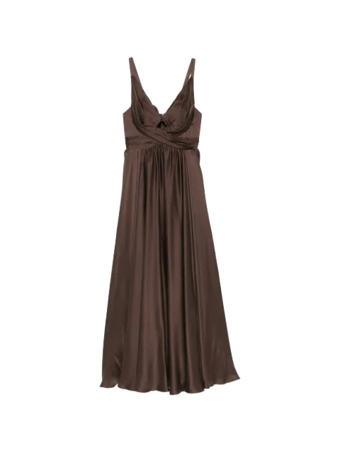 ZIMMERMANN ruched cut-out maxi dress Brown 5396DF26RBCH