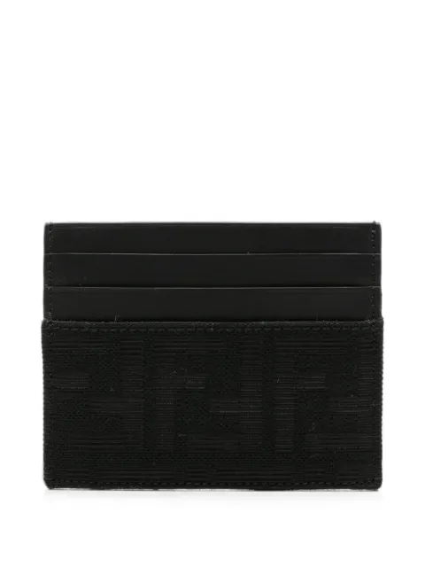 FENDI FF logo-pattern cardholder Black 7M0164B16F