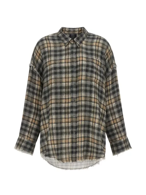 R13 plaid-pattern shirt Grey R13WR075
