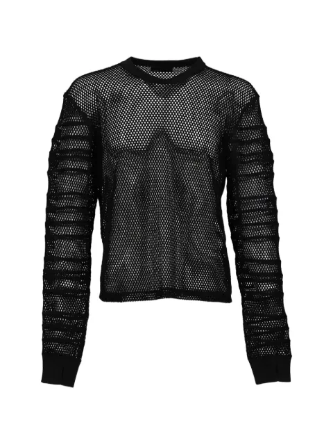 FILTH mesh long-sleeve T-shirt Black FL251CS0FITTED