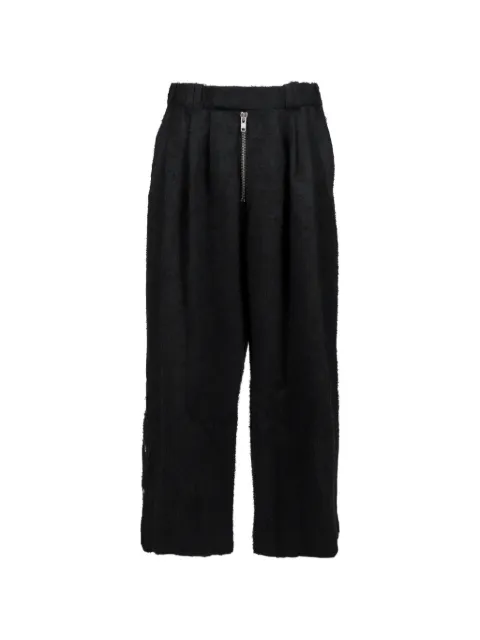 FILTH button-embellished textured trousers Black FL252PT05