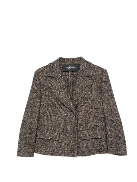 Luisa Cerano double-breasted herringbone-tweed jacket Brown 44812438690