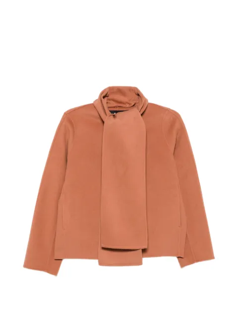 Luisa Cerano scarf-detail wool jacket Orange 448545408000