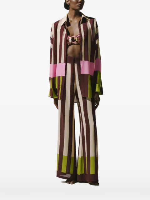 Baobab Lulu striped sheer shirt Pink 6071682