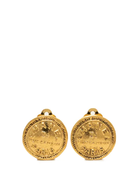CHANEL Pre-Owned 1970-1980 Gold Plated 31 Rue Cambon Round Clip On Earrings costume earrings Gold S8NZT26CC4VH78HZ