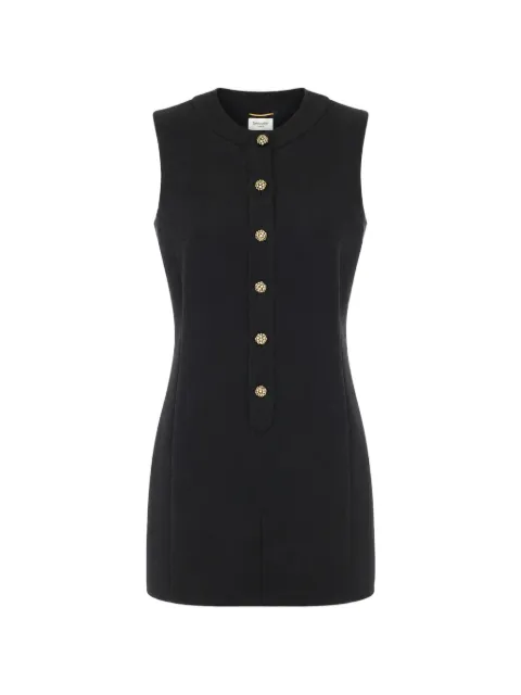 Saint Laurent crystal-embellished sleeveless mini dress Black 876016Y6C22