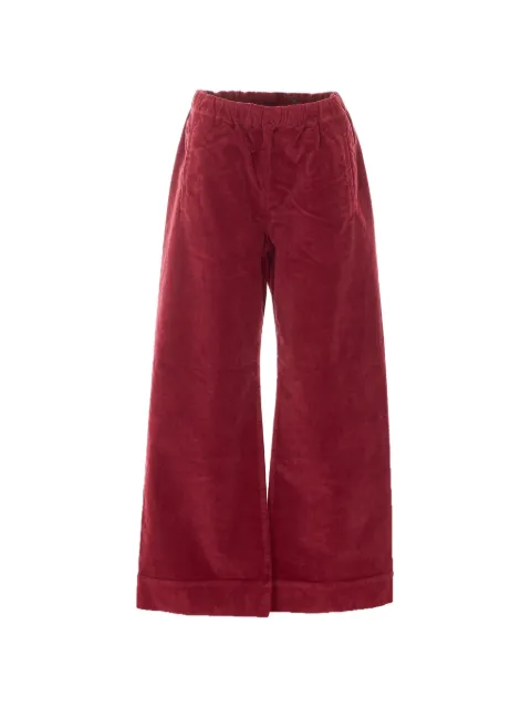 TRUE AVENUE Pensil velvet wide-leg trousers Red PENSILSMOOTHVELVETWINE
