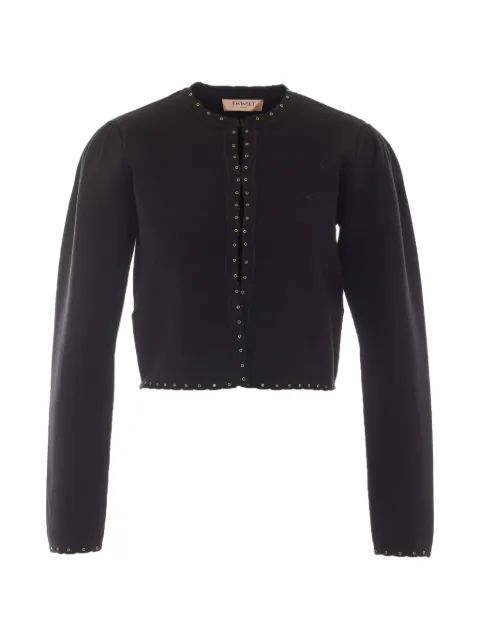 TWINSET bead-embellished cropped cardigan Black 262TP3090