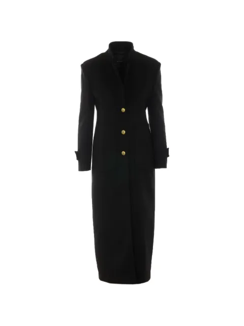 PINKO logo-button turtleneck coat Black 107783A3O3
