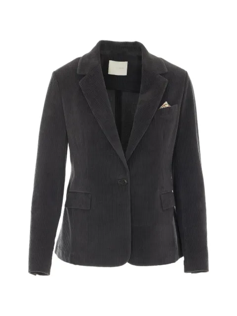 Circolo 1901 corduroy-effect notched-lapels blazer Grey FD40801162