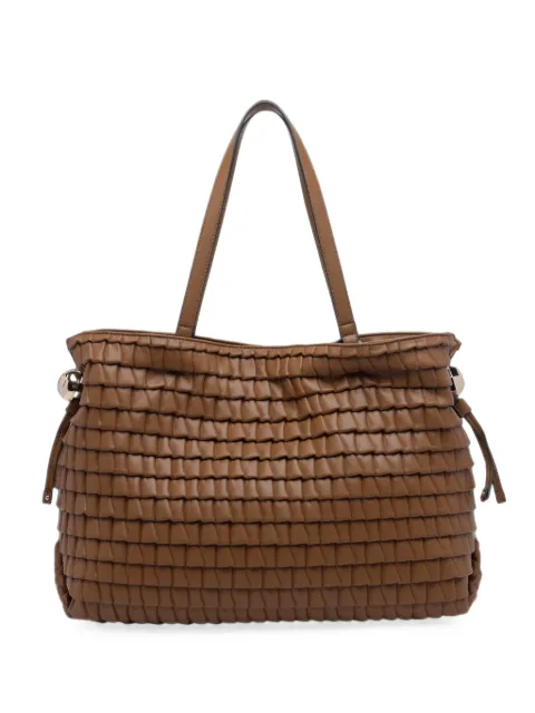 LIU JO large Riccy embossed bag Brown AF6098E116981140
