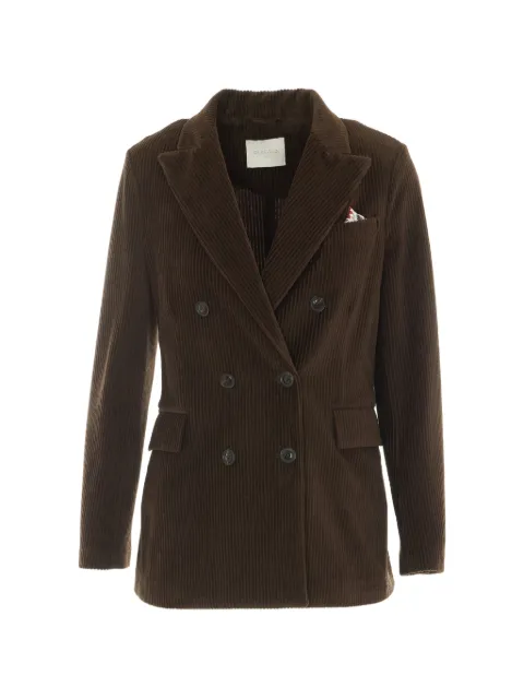 Circolo 1901 double-breasted corduroy blazer Brown FD40762