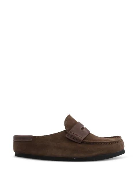 Birkenstock Naples Wrapped mixed leather loafers Brown 1032436