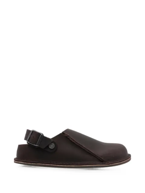 Birkenstock Lutry Premium oiled leather mules Brown 1032551