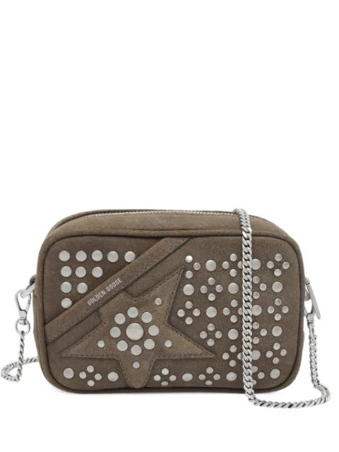 Golden Goose mini Star bag in military-green suede with tone-on-tone star and studs Green GWA00228A000893