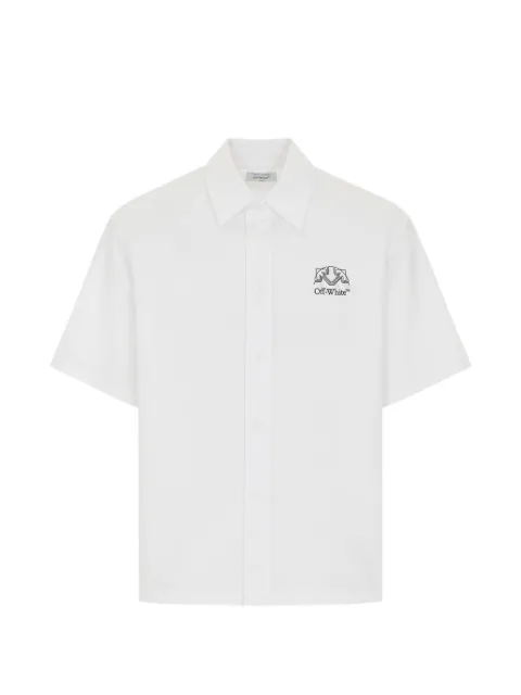 Off-White logo-print short-sleeve shirt White OMGG01PF26FAB002100