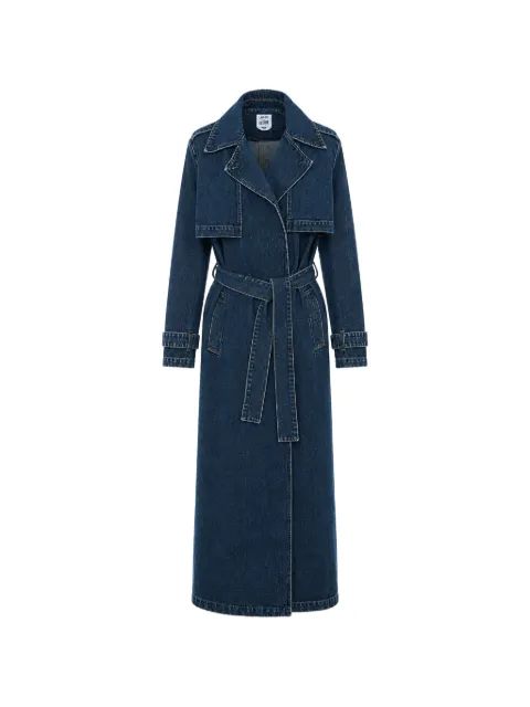 LIU JO belted denim trench coat Blue UF6503D0398