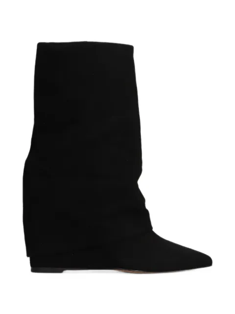 The Seller pointed-toe wedge boots Black SE4013