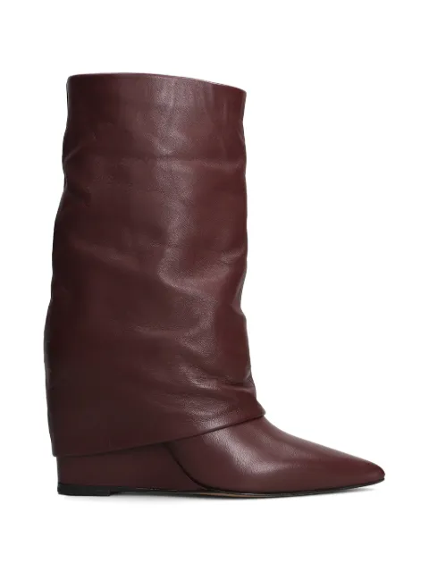 The Seller pointed-toe wedge boots Red SE4013