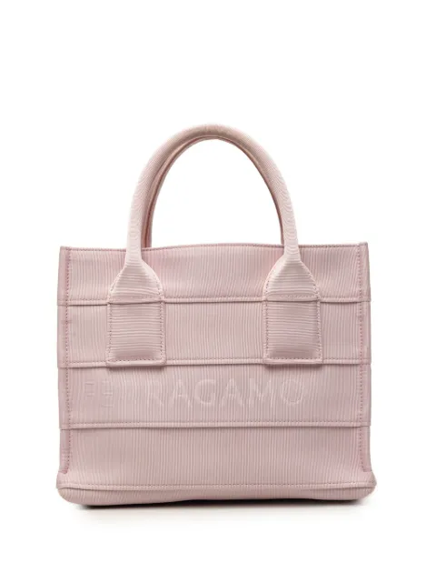Ferragamo Pre-Owned 2000-2026 Small Canvas Signature tote bag Pink T7NMZAKXIFPJJWNW