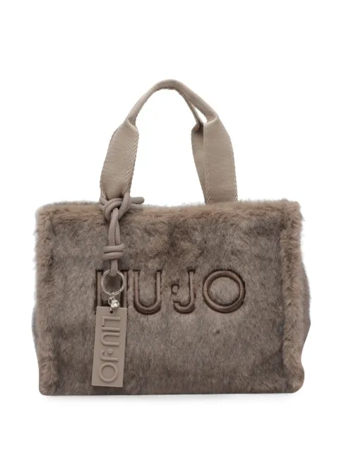LIU JO logo-embroidered tote bag Neutrals TF6215E1135