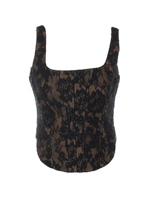 Self-Portrait black lace corset top Black 004TBLACK
