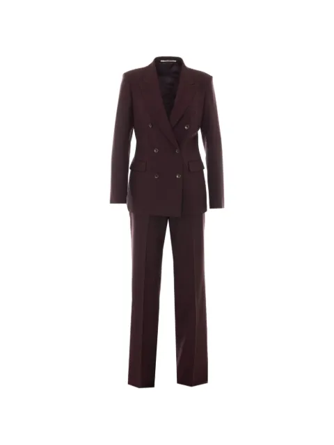 Tagliatore double-breasted peak-lapels jacket Purple TPARIGI10BAD190045C1343