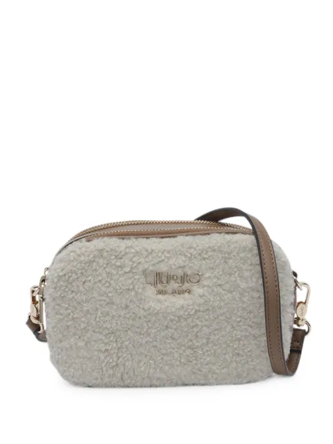 LIU JO shearling-effect shoulder bag Neutrals AF6100E1163