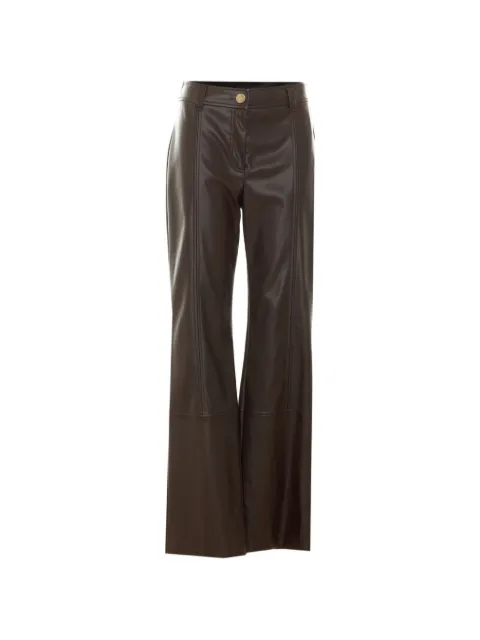 LIU JO coated fabric trousers Brown CF6280E0624