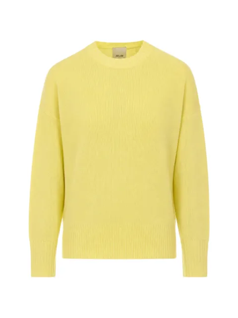 Allude crew-neck long-sleeve sweater Yellow 1115120
