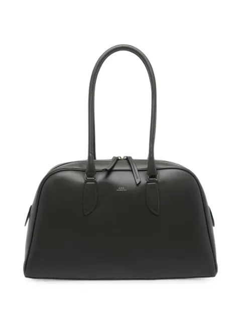 A.P.C. Paloma logo-print leather shoulder bag Black PXCBSF67066