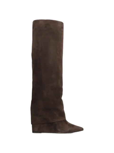 The Seller foldover wedge boots Brown SE4012