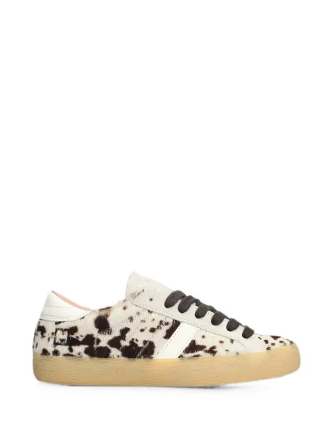 D.A.T.E. animal-print pony-hair sneakers White W451HLPNCW