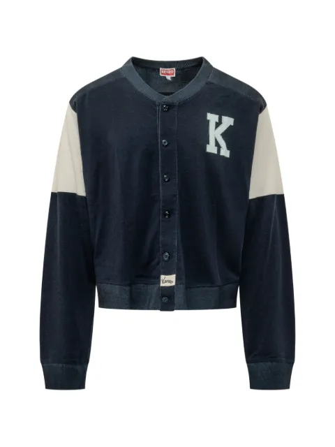 Kenzo logo-patch colour-block sweatshirt Blue FG65CA5514SF