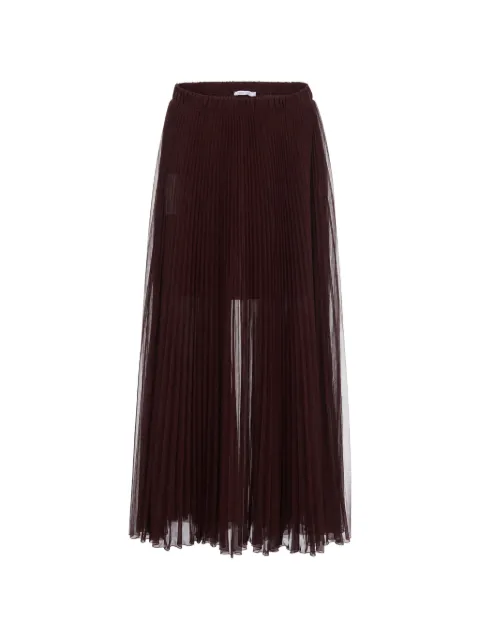 Patrizia Pepe pleated semi-sheer maxi skirt Red 8G0202A3ZQ