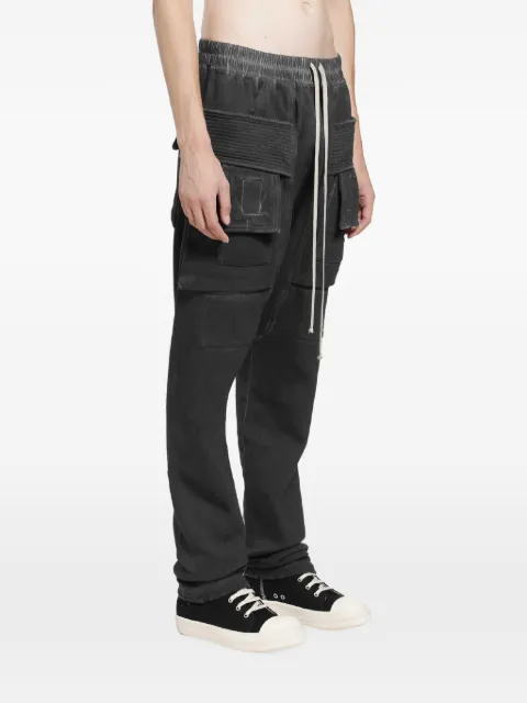 Rick Owens DRKSHDW creatch cargo drawstrings trousers Black DU02F6376FD