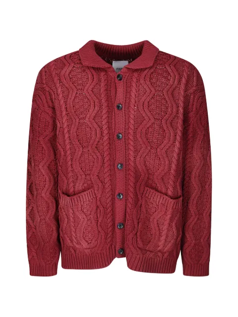 FOUND cable-knit buttoned cardigan Red FOPF26CA01516