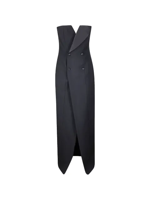 P.A.R.O.S.H. double-breasted strapless midi dress Black D726207LILIUXY26