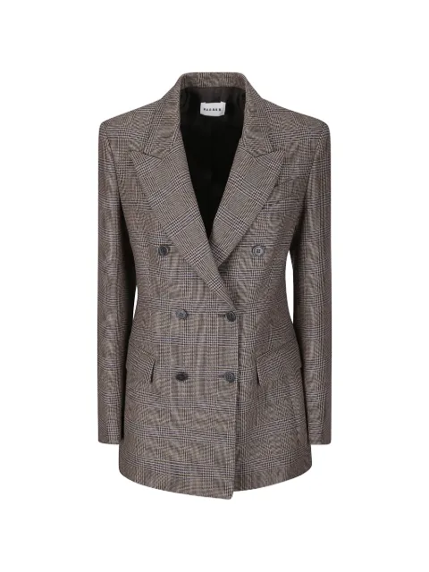 P.A.R.O.S.H. checked double-breasted jacket Brown D420436RILEY