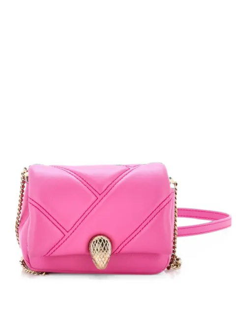 Bvlgari Pre-Owned Serpenti Cabochon Shoulder Bag Diagonal Quilted Leather Micro crossbody bag Pink ZPUMA0LPPFG3MOZH