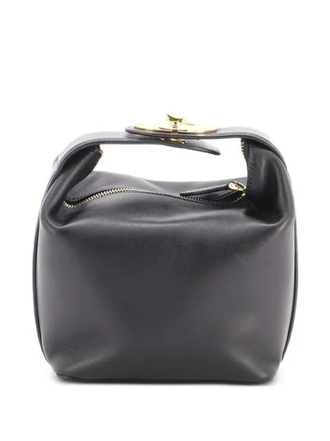 Valentino Garavani Pre-Owned VLogo The Bold Edition Top Handle Bag Leather Mini satchel Black I9GSBS0VZX21UE09