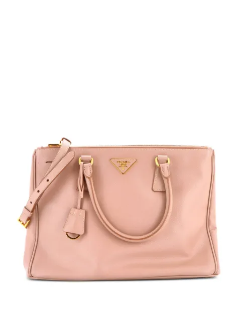 Prada Pre-Owned Double Zip Lux Saffiano Leather Medium tote bag Neutrals DV8C55MVOUYNL903